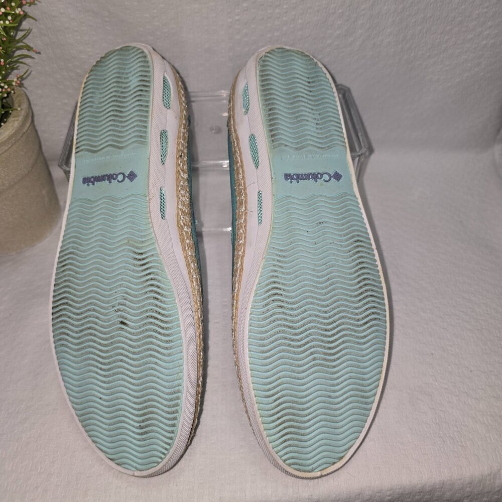 COLUMBIA PFG VULC N VENT BETTIE LOAFERS FLATS BOAT SHOES BLUE CANVAS WOMENS 8.5 - Picture 7 of 8